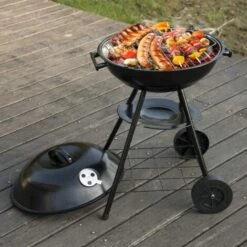 WOLTU Barbecue A Carbonella Portatile Grill Rotonda Griglia A Carbone Con Ruote -Prodotti Per Barbecue 80879144 3