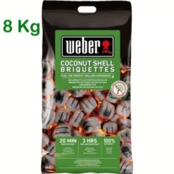 Sacchetto WEBER 8 Kg Bricchetti Guscio Noce Di Cocco