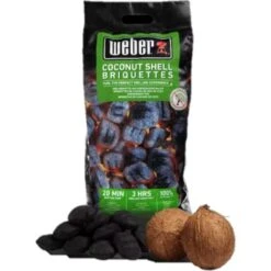 Sacchetto WEBER COCONUT SHELL 4 Kg Bricchetti Guscio Noce Di Cocco Per Barbecue