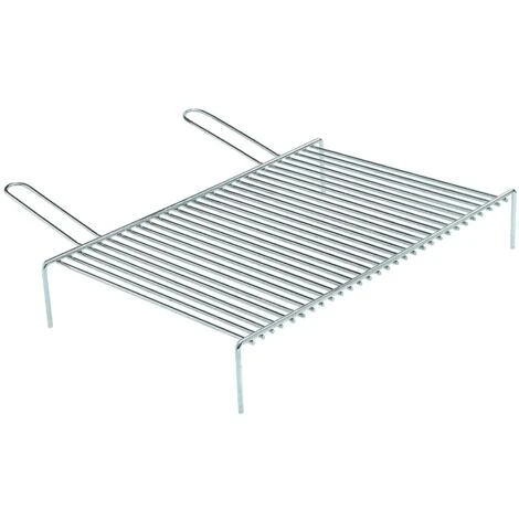 Graticola Per Barbecue, Griglia In Acciaio A Barre Con Piedini Alta Qualità Made In Italy -50 X 33 Cm 6 Graticola Per Barbecue, Griglia In Acciaio A Barre Con Piedini Alta Qualità Made In Italy -50 X 33 Cm - immagine 4