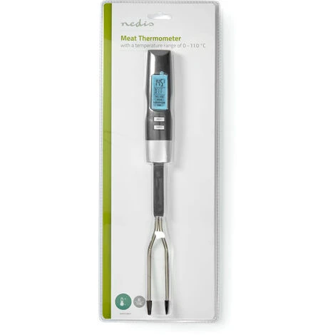 Nedis Termometro Per Carne Impostazione Della Temperatura Display LCD 0 - 110 °C Argento / Nero 7 Nedis Termometro Per Carne Impostazione Della Temperatura Display LCD 0 - 110 °C Argento / Nero - immagine 5