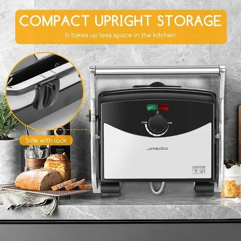 PIASTRA PER PANINI TOAST BISTECCHIERA ANTIADERENTE 2000W GRIGLIA ELETTRICA 4 PIASTRA PER PANINI TOAST BISTECCHIERA ANTIADERENTE 2000W GRIGLIA ELETTRICA - immagine 2
