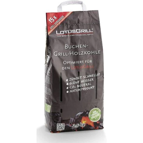 LotusGrill CARBONE LEGNO FAGGIO 2,5 Kg SACCO Incl. 2x LotusGrill PASTA 200 Ml, Entrambi Realizzato Per Raucharmes Barbecue Con Con LotusGrill 4 LotusGrill CARBONE LEGNO FAGGIO 2,5 Kg SACCO Incl. 2x LotusGrill PASTA 200 Ml, Entrambi Realizzato Per Raucharmes Barbecue Con Con LotusGrill - immagine 2