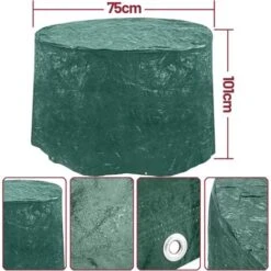 PrixPrime - Copertura Impermeabile Verde Per Barbecue 75x75x101 Cm -Prodotti Per Barbecue 90821724 3