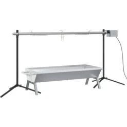 Set Griglia E Vassoio Barbecue Automatico In Acciaio Inox VidaXL