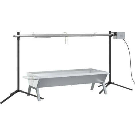 Set Griglia E Vassoio Barbecue Automatico In Acciaio Inox VidaXL 3 Set Griglia E Vassoio Barbecue Automatico In Acciaio Inox VidaXL