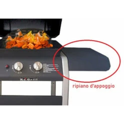 BARBECUE GAS BBQ GRILL PORTATILE RUOTE PIETRA LAVICA 2FUOCHI 1 FORNELLO LATERALE -Prodotti Per Barbecue 93958470 5