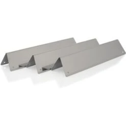 BBQ-Toro Set Di Diffusori A Fiamma In Acciaio Inox (3 Pezzi) 38,8 X 8,7 Cm Aroma Rail