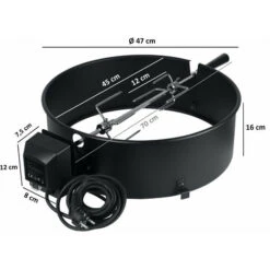 BBQ-Toro Set Di Spiedini Per Barbecue Per Barbecue A Bollitore Ø 47 Cm Con Corpo Barbecue, Spiedino, Motore E Aghi Per Carne 11 BBQ-Toro Set Di Spiedini Per Barbecue Per Barbecue A Bollitore Ø 47 Cm Con Corpo Barbecue, Spiedino, Motore E Aghi Per Carne -Prodotti Per Barbecue 94789572 5