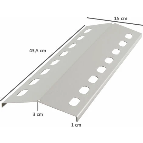 BBQ-Toro Distributore Di Fiamma In Acciaio Inox Per Grill A Gas 43,5 X 15 Cm Piastra Fiamma 4 BBQ-Toro Distributore Di Fiamma In Acciaio Inox Per Grill A Gas 43,5 X 15 Cm Piastra Fiamma - immagine 2