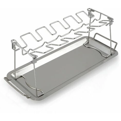 BBQ-Toro Supporto Per Cosce Di Pollo In Acciaio Inox Con Vassoio Di Raccolta Per 12 Cosce 3 BBQ-Toro Supporto Per Cosce Di Pollo In Acciaio Inox Con Vassoio Di Raccolta Per 12 Cosce