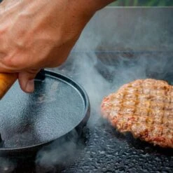 BBQ-Toro Campana Per Hamburger In Acciaio Inox Con Peso Per Carne In Ghisa Campana Termica -Prodotti Per Barbecue 94790150 3