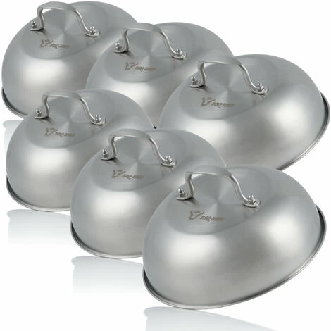 BBQ-Toro Campana Riscaldante In Acciaio Inox (6 Pezzi) Ø 23 Cm Campana Di Servizio, Glosche 3 BBQ-Toro Campana Riscaldante In Acciaio Inox (6 Pezzi) Ø 23 Cm Campana Di Servizio, Glosche