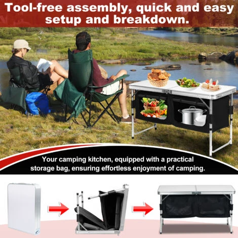 Randaco Cucina Da Campeggio 2 Scomparti 2 Ripiani - Armadio Da Cucina, Cucina Da Campeggio 6 Randaco Cucina Da Campeggio 2 Scomparti 2 Ripiani - Armadio Da Cucina, Cucina Da Campeggio - immagine 4