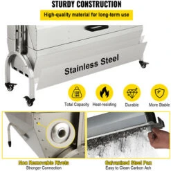 VEVOR Girarrosto Elettrico 40W In Acciaio Inox Con Griglia Forchetta Per Agnello Tacchino Pollo Da Esterno Campeggio Carico Max. 60kg, Set Girarrosto Elettrico Con Coperchio Maniglia In Acciaio Inox -Prodotti Per Barbecue 95860518 5