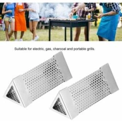 Tubo Per Affumicatore A Pellet Di Alta Qualità, 2 Pezzi, Per Barbecue, In Rete, Per Affumicatore, 15,2 Cm, In Acciaio Inox, Accessorio Per Barbecue Per Qualsiasi Griglia O Fumatore, Affumicatura Calda -Prodotti Per Barbecue 96218680 3