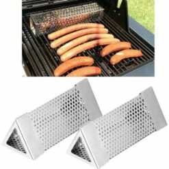 Tubo Per Affumicatore A Pellet Di Alta Qualità, 2 Pezzi, Per Barbecue, In Rete, Per Affumicatore, 15,2 Cm, In Acciaio Inox, Accessorio Per Barbecue Per Qualsiasi Griglia O Fumatore, Affumicatura Calda -Prodotti Per Barbecue 96218680 5