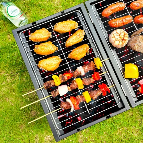 Griglia Cilindro Da Tavolo Bbq In Acciaio Inox Barbeque Da Viaggio Portatile Colore Nero Carbonella Trasportabile PicNic Campeggio 7 Griglia Cilindro Da Tavolo Bbq In Acciaio Inox Barbeque Da Viaggio Portatile Colore Nero Carbonella Trasportabile PicNic Campeggio - immagine 5