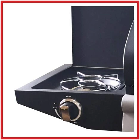 Barbecue A Gas Pietra Lavica 3 Fuochi + Fornello E Piano Laterali Termostato 4 Barbecue A Gas Pietra Lavica 3 Fuochi + Fornello E Piano Laterali Termostato - immagine 2