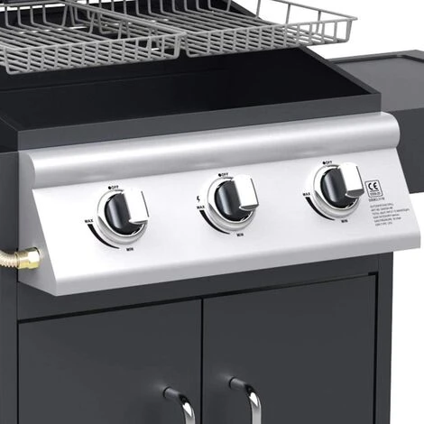 Barbecue A Gas Pietra Lavica 3 Fuochi + Fornello E Piano Laterali Termostato 7 Barbecue A Gas Pietra Lavica 3 Fuochi + Fornello E Piano Laterali Termostato - immagine 5