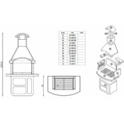Barbecue Prefabbricato In Cemento Con Cappa E Griglia Beton Tizzo -Prodotti Per Barbecue 98486105 4